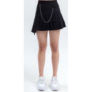 Danielle Guizio Goth Size Large Assmeterically Tennis Skirt Black $361